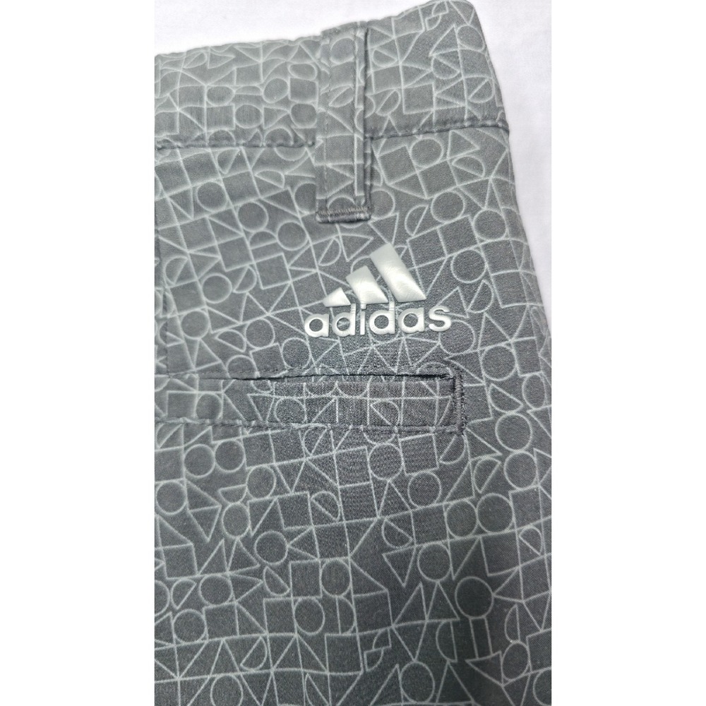 Adidas Shorts Mens 30 x 9 Charcoal Gray Golf Performance Geometric Print Casual - Picture 3 of 11
